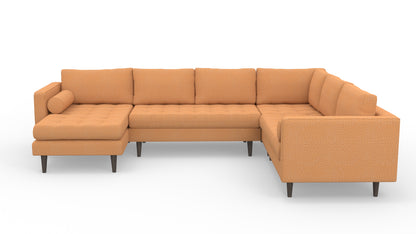 Ladybird 133" Corner Sectional with Left Chaise - Nepal Clay