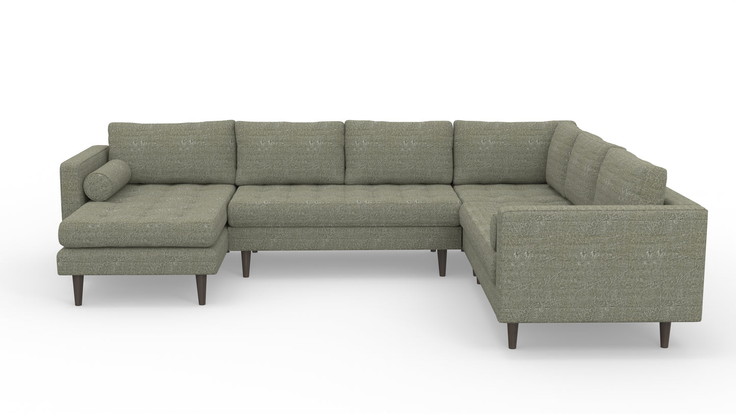 Ladybird 133" Corner Sectional with Left Chaise - Nepal Olive