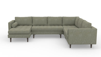 Ladybird 133" Corner Sectional with Left Chaise - Nepal Olive