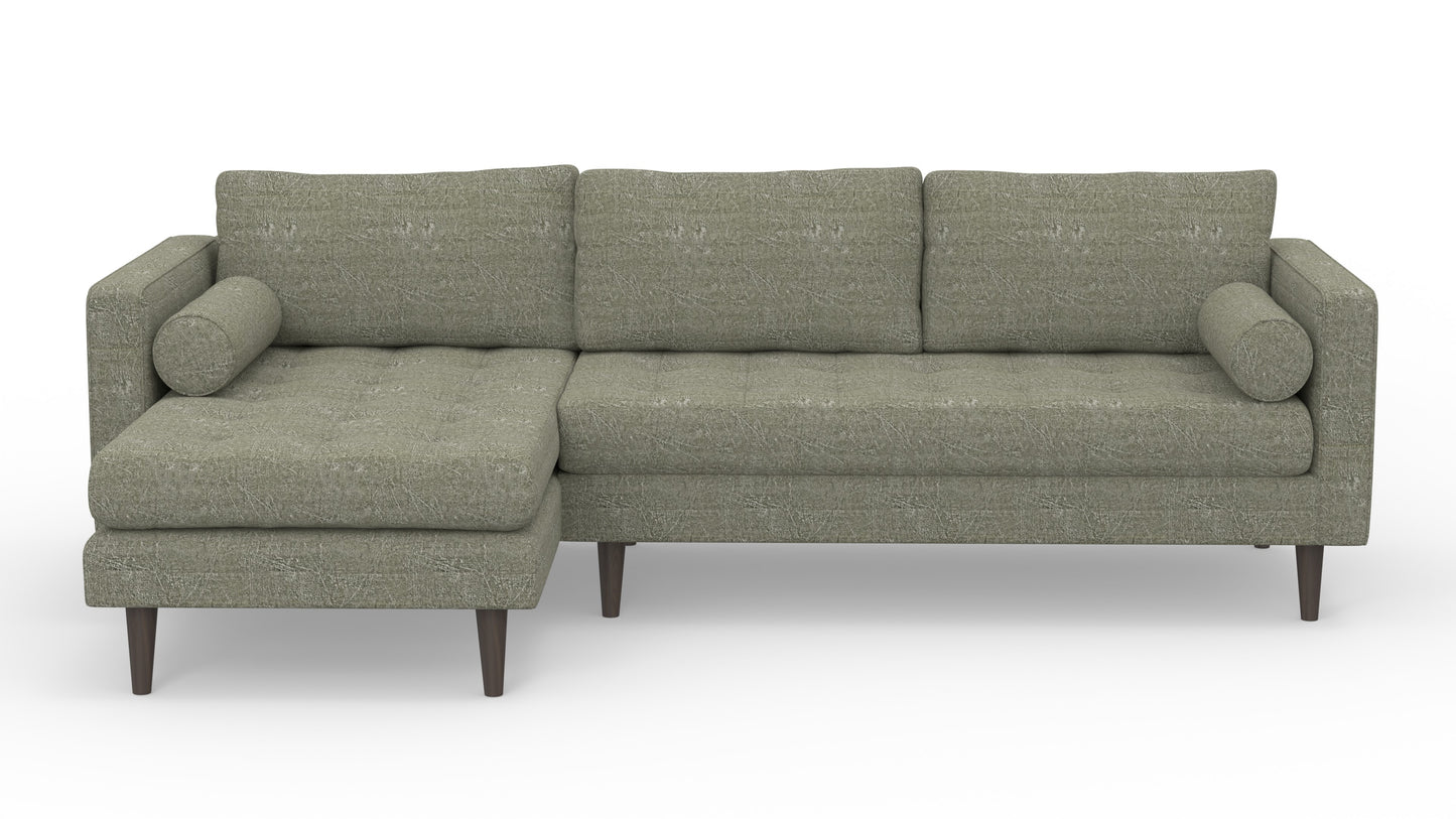 Ladybird 102" Left Chaise Sectional - Nepal Olive
