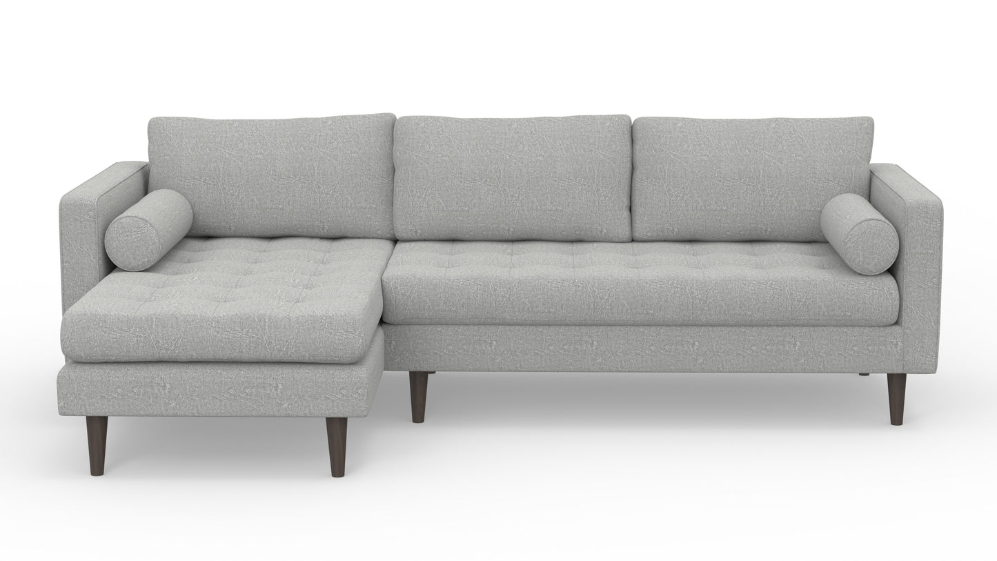 Ladybird 102" Left Chaise Sectional - Nepal Pebble
