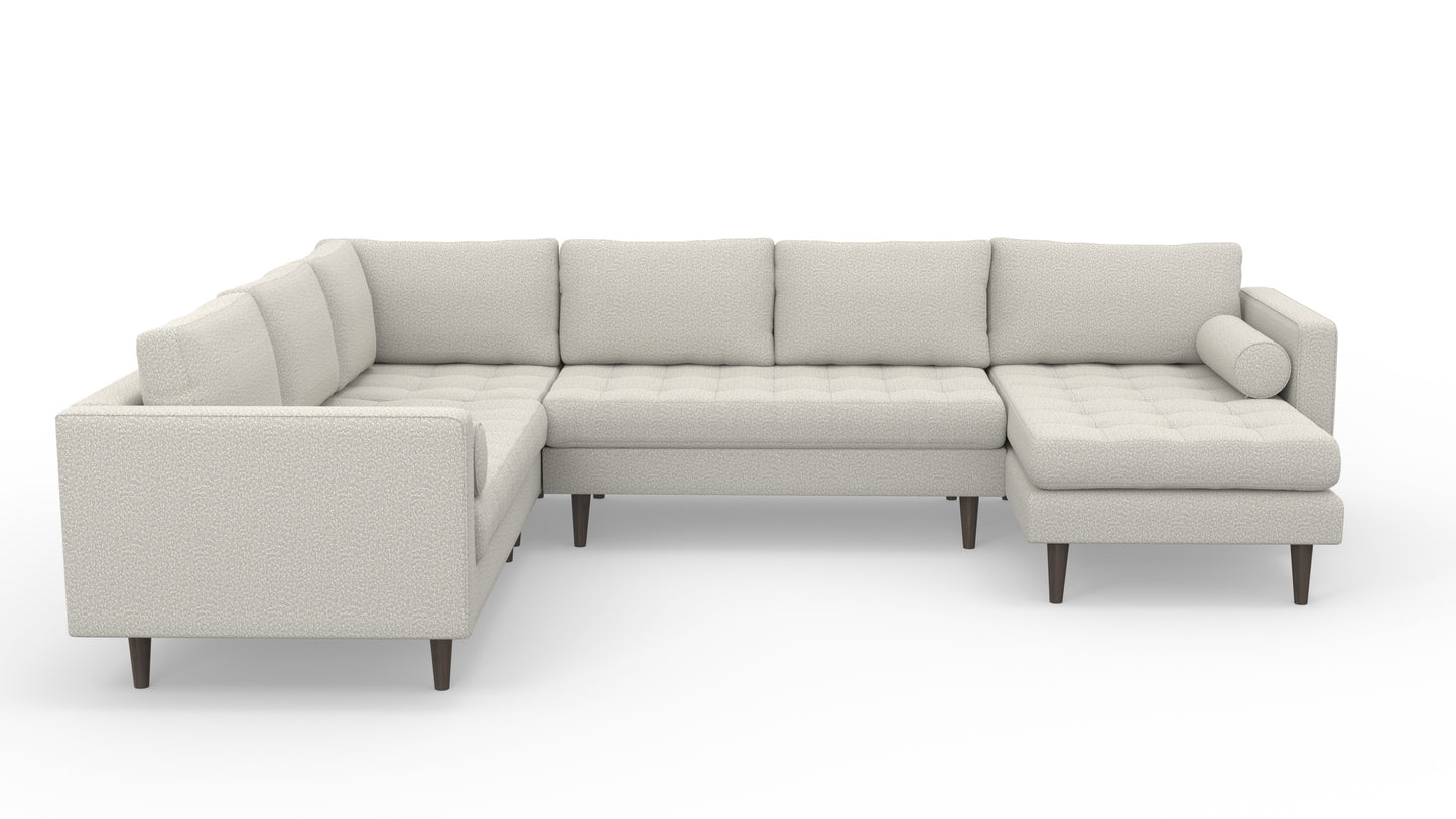 Ladybird 133" Corner Sectionals w. Right Chaise - Bloke Cotton