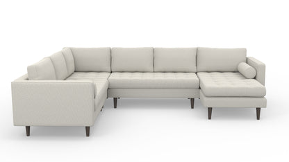 Ladybird 133" Corner Sectionals w. Right Chaise - Bloke Cotton