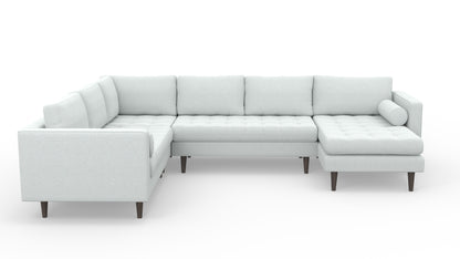 Ladybird 133" Corner Sectionals w. Right Chaise - Bloke Snow