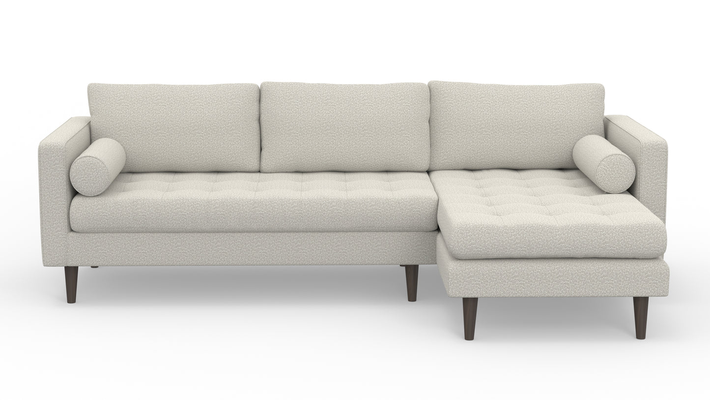 Ladybird 102" Right Chaise Sectional - Tropez Oyster