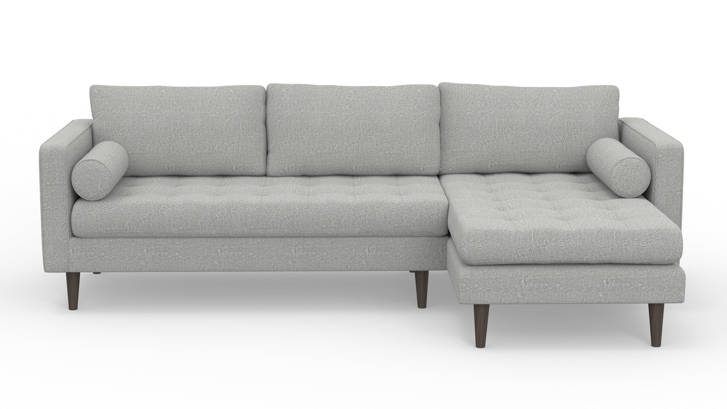 Ladybird 102" Right Chaise Sectional - Nepal Pebble
