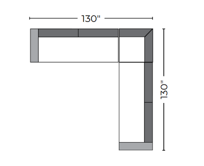 Lago Vista 130" Corner Sectional - Peyton Slate