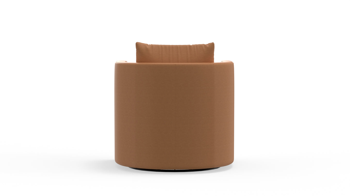 Lily Leather Swivel Chair