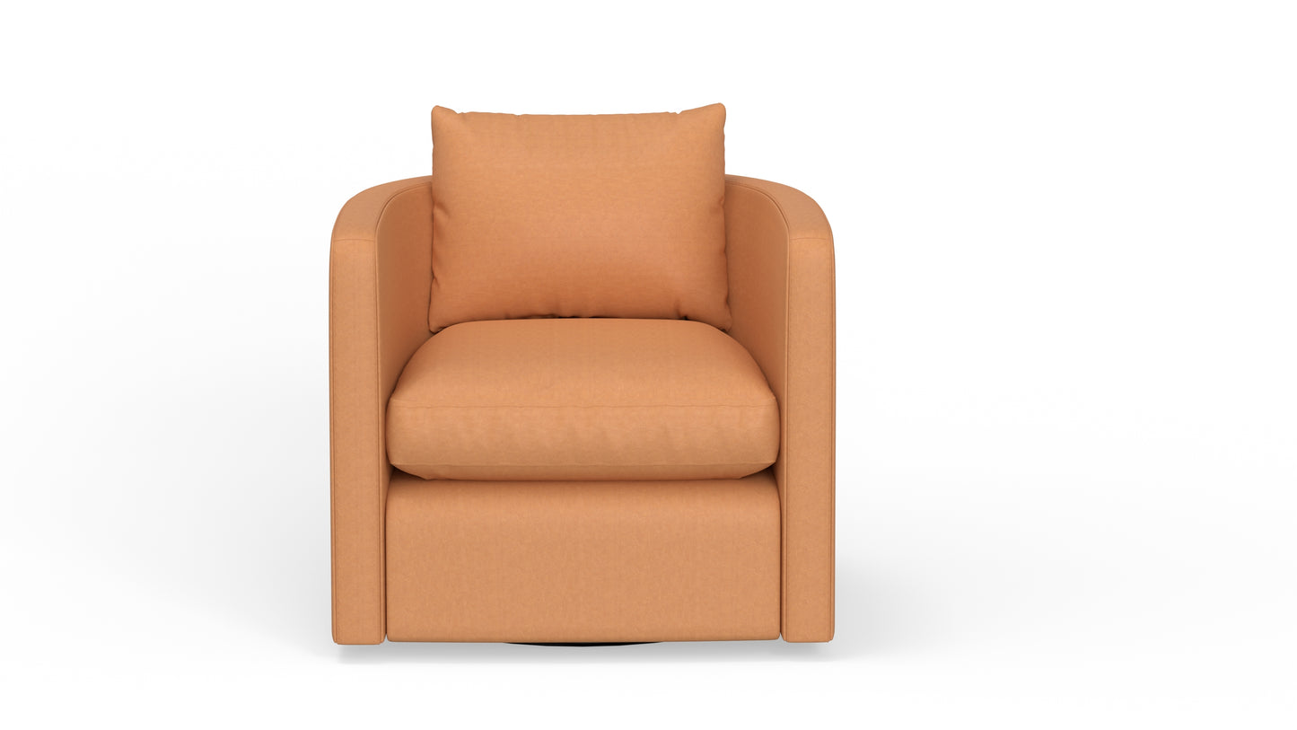 Lily Leather Swivel Chair