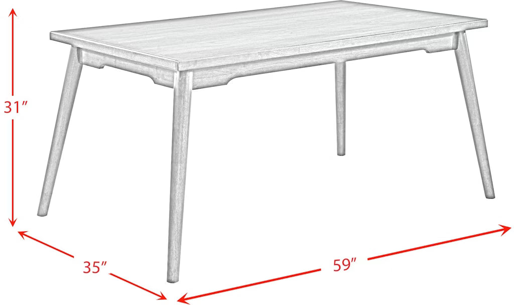 Mackenzie 59" Dining 4 Chair Set (5 pieces) -