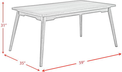 Mackenzie 59" Dining 4 Chair Set (5 pieces) -