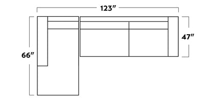 Mas Mesa 123" Deep Left Chaise Sectional -