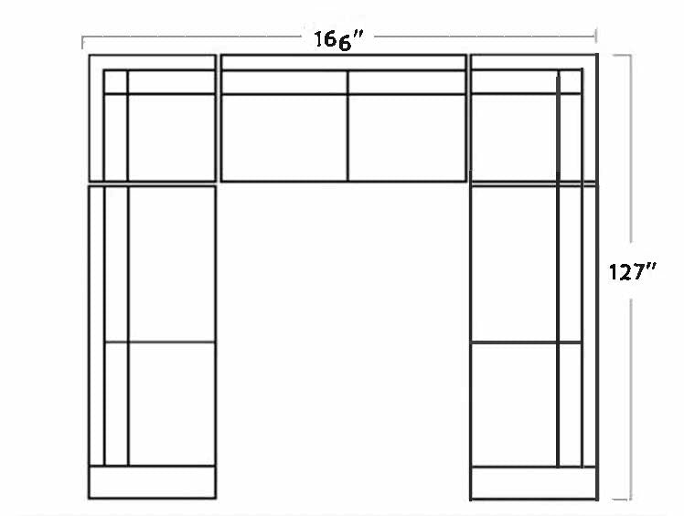 Mas Mesa 166" Deep Condo U Sectional -