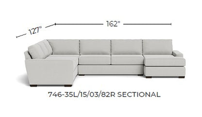 Mas Mesa 162" Deep Corner Sectionals w. Right Chaise -