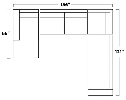 Mesa 156" Corner Sectionals w. Left Chaise -