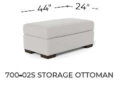 Mesa Leather Storage Ottoman -
