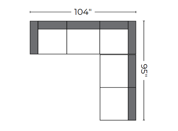 Parmer Armless Sectional - Elliot Teal