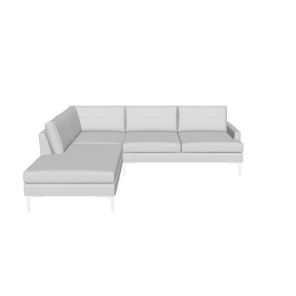 Barton Springs 106" Laf Bumper Chaise Sectional