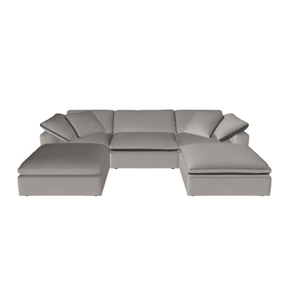 Fluffy 3 Piece Sofa W/Double Ottoman