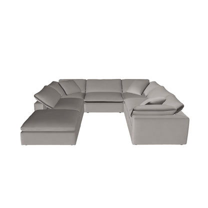 Fluffy 6 Piece Sectional W/Ottoman