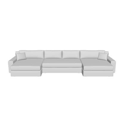 Lago Vista 192" Double Chaise With Armless Sofa