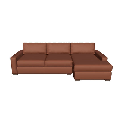 Mas Mesa 123" Deep Leather Right Chaise Sectional