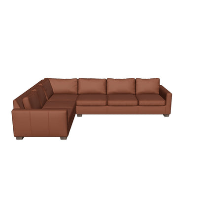 Track 121" Leather Right Corner Sleeper Sectional