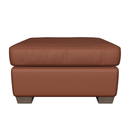 Track Leather Ottoman
