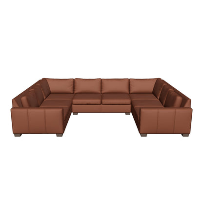 Track 141" Leather Corner Sofa U Sectional