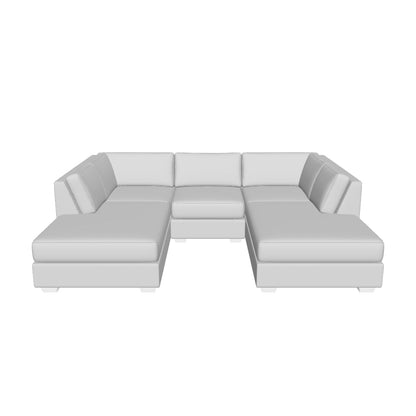 Track 103" Double Chaise With Armless Chair