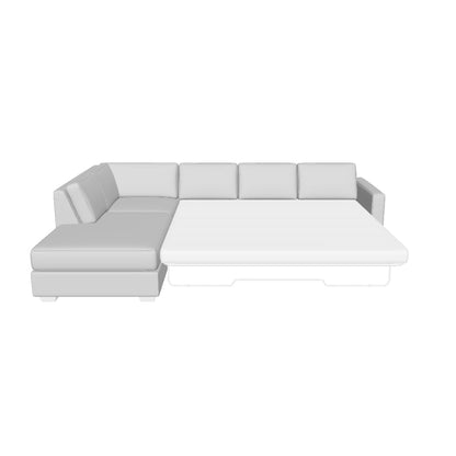 Track 121" Left Chaise Sleeper Sectional