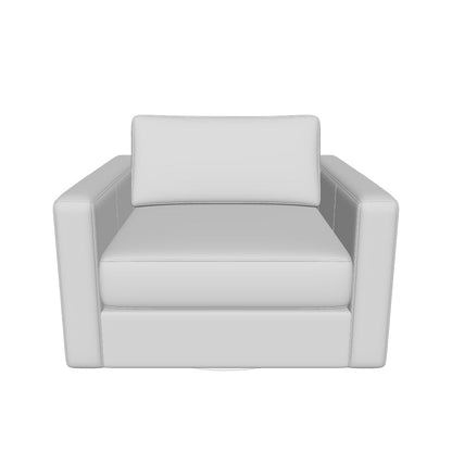 Track 36" Leather Swivel Arm Chair