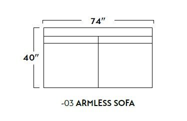 SoCo Armless Sofa