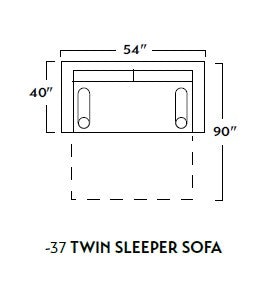 Ladybird 54" Twin Sleeper Chair Superb Cobalt Quick Ship -