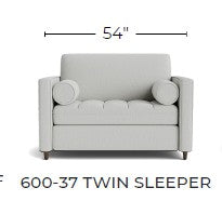 Ladybird 54" Twin Sleeper Chair Superb Cobalt Quick Ship -