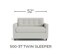 Wallace 52" Leather Twin Sleeper Sofa -