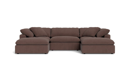 Fluffy 3 Piece Sofa W/Double Ottoman - Amigo II Dusk