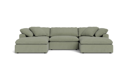 Fluffy 3 Piece Sofa W/Double Ottoman - Amigo II Garden