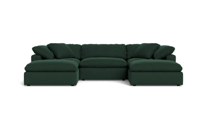 Fluffy 3 Piece Sofa W/Double Ottoman - Dream Forest