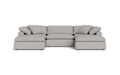 Fluffy 3 Piece Sofa W/Double Ottoman - CAMILA SMOKE