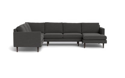 Wallace 131" Untufted Corner Sectionals w. Right Chaise - Curious Charcoal