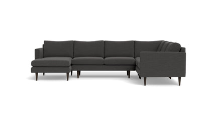 Wallace 131" Untufted Corner Sectionals w. Left Chaise - Curious Charcoal