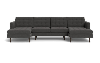 Wallace 126" Double Chaise U Sectional - Curious Charcoal