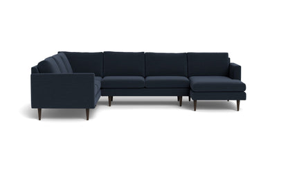Wallace 131" Untufted Corner Sectionals w. Right Chaise - Curious Eclipse