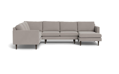 Wallace 131" Untufted Corner Sectionals w. Right Chaise - Curious Silverpine
