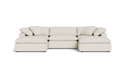 Fluffy 3 Piece Sofa W/Double Ottoman - CURIOUS SNOW