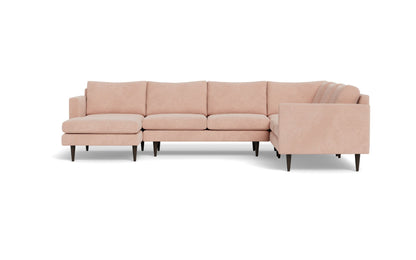 Wallace 131" Untufted Corner Sectionals w. Left Chaise - Elliot Blush