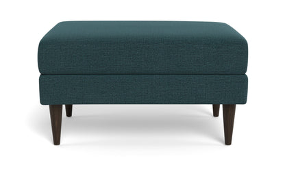 Wallace Untufted Ottoman - Elliot Teal