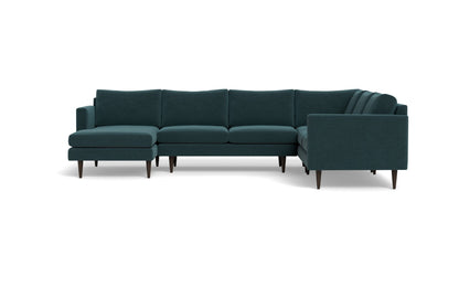 Wallace 131" Untufted Corner Sectionals w. Left Chaise - Elliot Teal