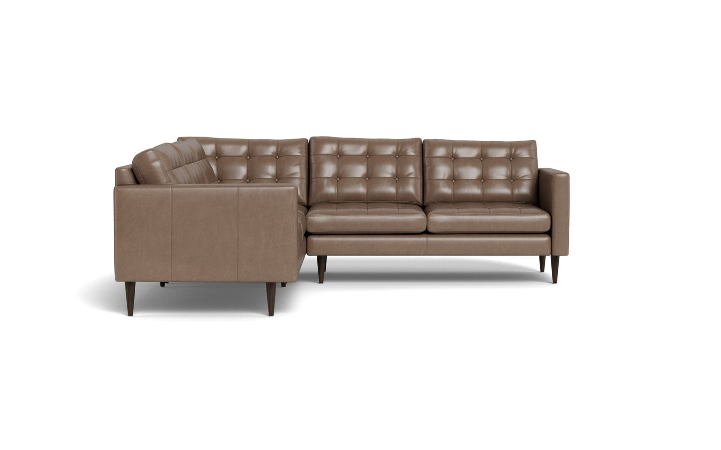 Wallace 102" Leather Corner Sectional - HUDSON ASH